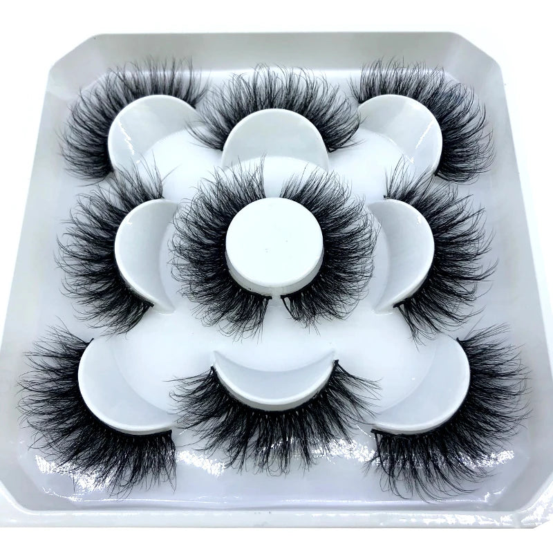 New 5 pairs 8-25mm natural 3D false eyelashes fake lashes makeup kit Mink Lashes extension mink eyelashes maquiagem