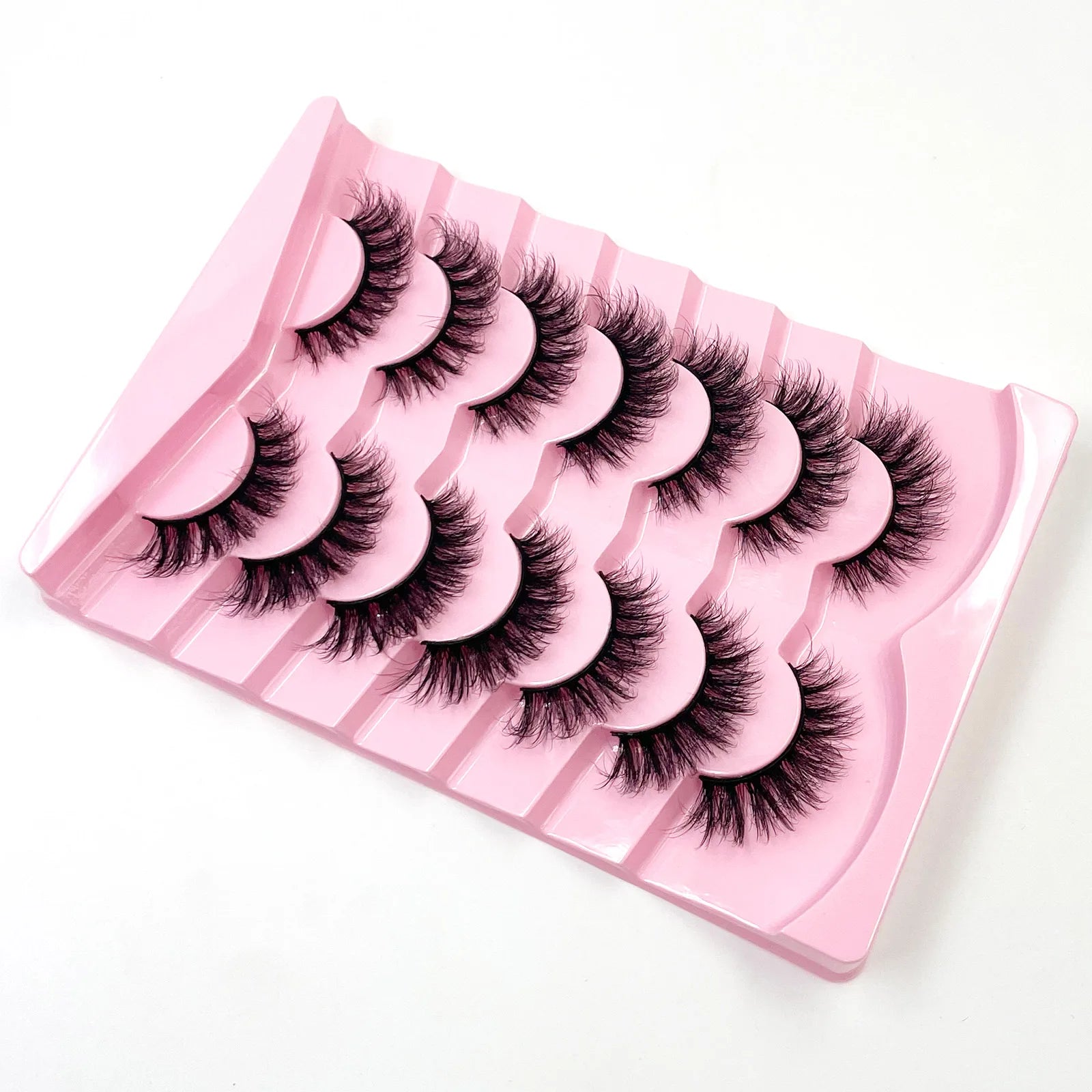 New 7 pairs of thick, 3D simulation mink fur fake eyelashesshort, dramatic fake eyelashes  wholesale full line fake eyelash make