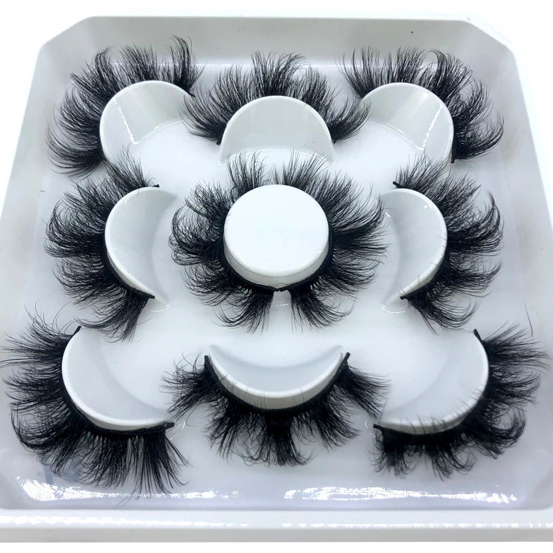 New 5 pairs 8-25mm natural 3D false eyelashes fake lashes makeup kit Mink Lashes extension mink eyelashes maquiagem