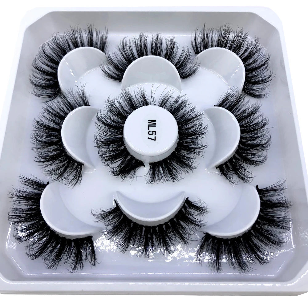 New 5 pairs 8-25mm natural 3D false eyelashes fake lashes makeup kit Mink Lashes extension mink eyelashes maquiagem