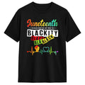Juneteenth Heart Fists Black History Melanin T Shirt Men's  Cotton Casual T-Shirts Crewneck  Tees Short Sleeve Clothes Gift Idea