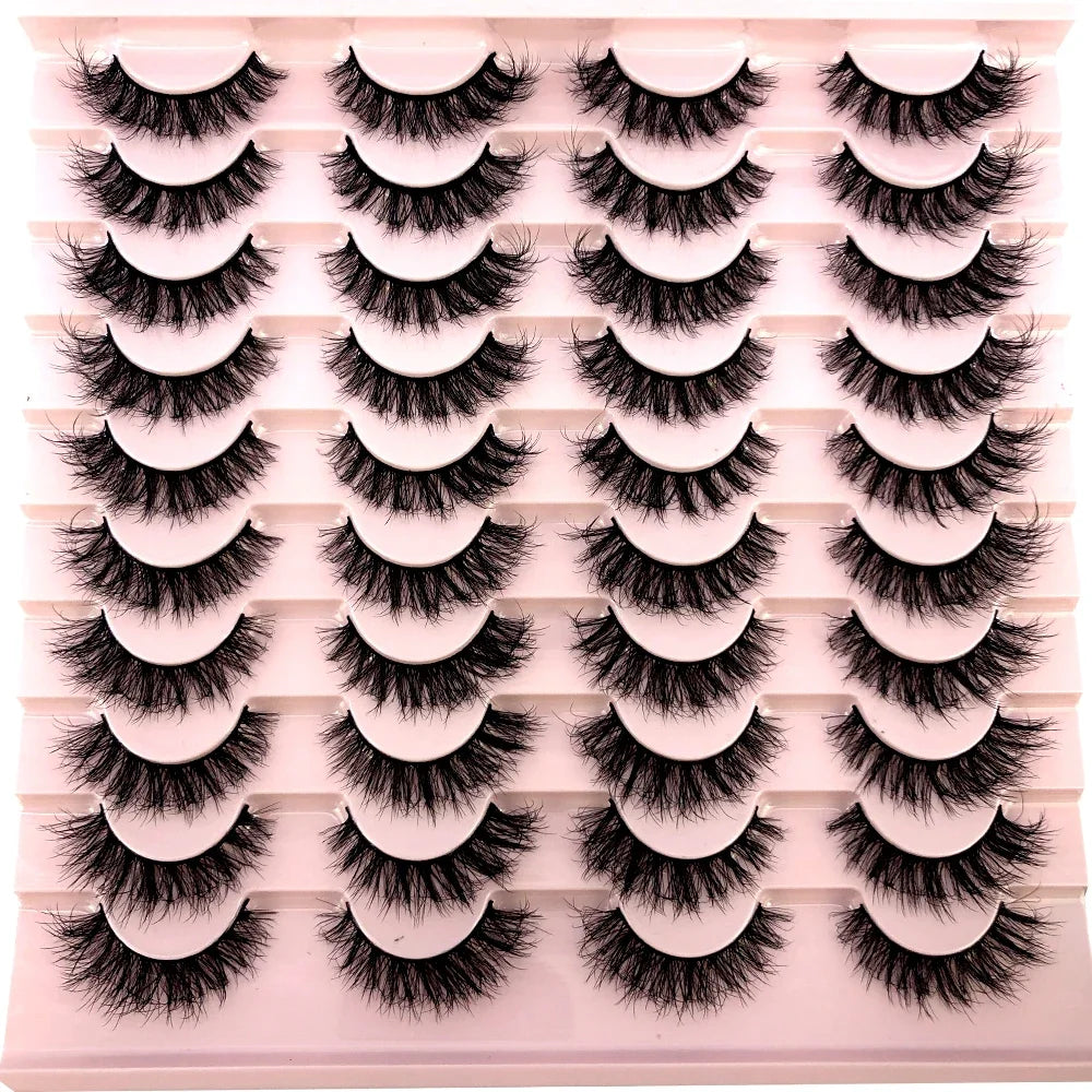 New 20 pairs natural Thick false eyelashes long makeup 6d mink eyelashes eyelash extension mink eyelashes for beauty