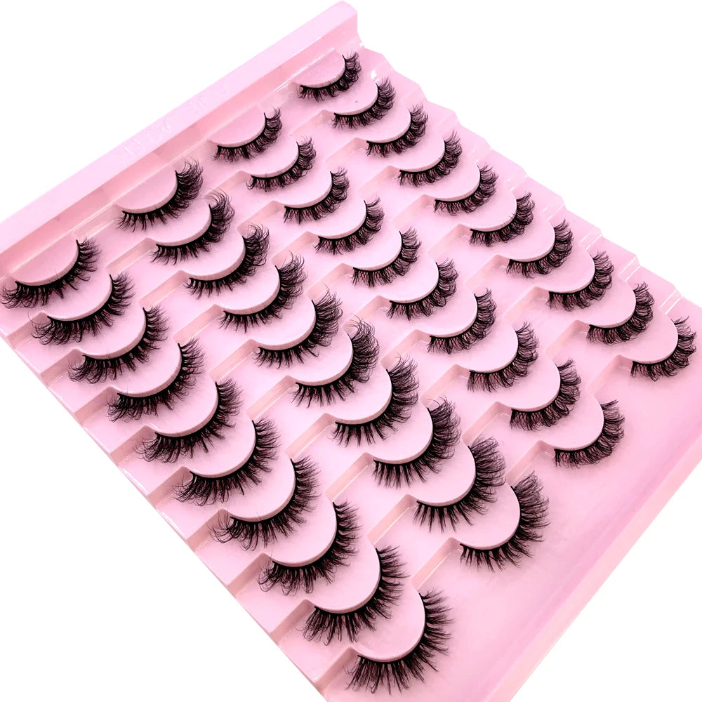 New 20 pairs natural Thick false eyelashes long makeup 6d mink eyelashes eyelash extension mink eyelashes for beauty