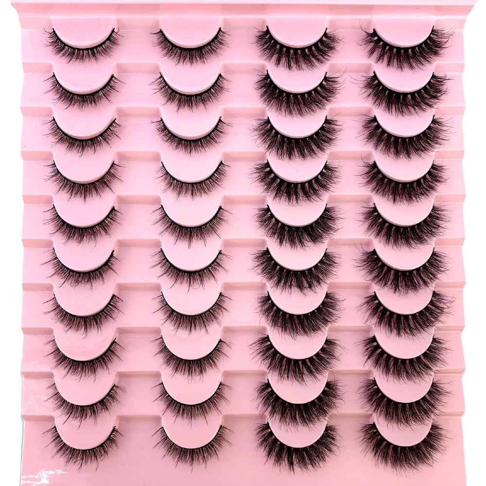 New 20 pairs natural Thick false eyelashes long makeup 6d mink eyelashes eyelash extension mink eyelashes for beauty