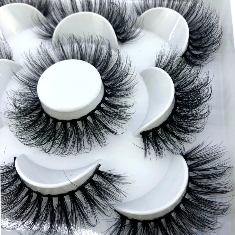 New 5 pairs 8-25mm natural 3D false eyelashes fake lashes makeup kit Mink Lashes extension mink eyelashes maquiagem