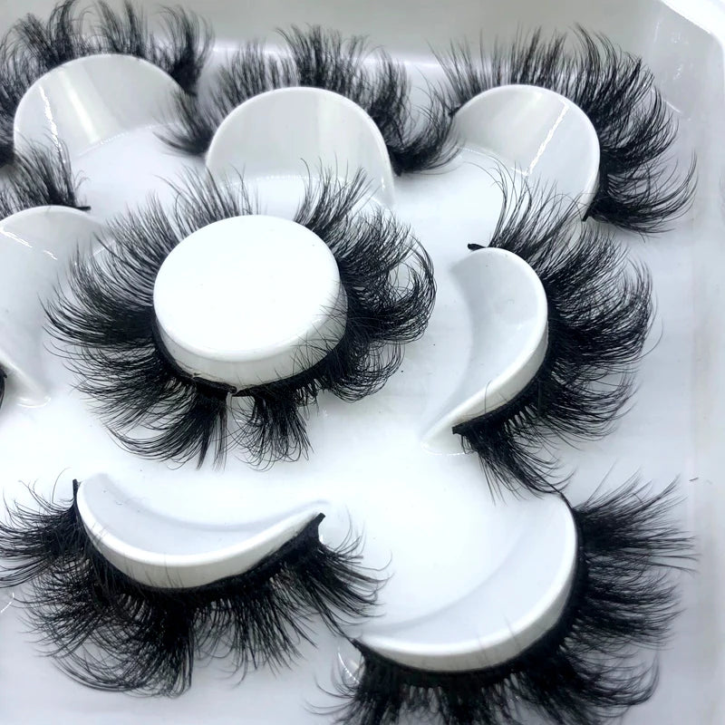 New 5 pairs 8-25mm natural 3D false eyelashes fake lashes makeup kit Mink Lashes extension mink eyelashes maquiagem