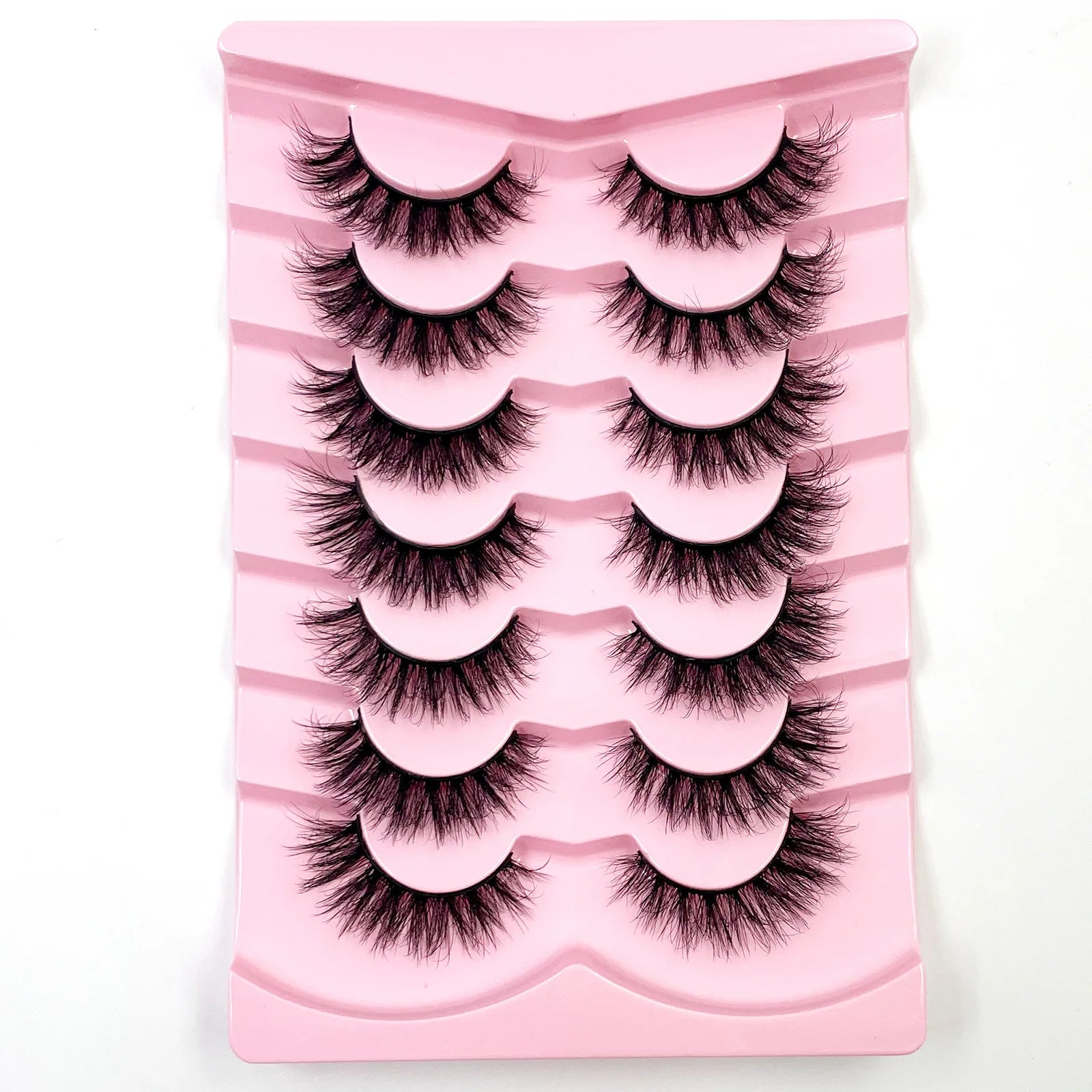 New 7 pairs of thick, 3D simulation mink fur fake eyelashesshort, dramatic fake eyelashes  wholesale full line fake eyelash make