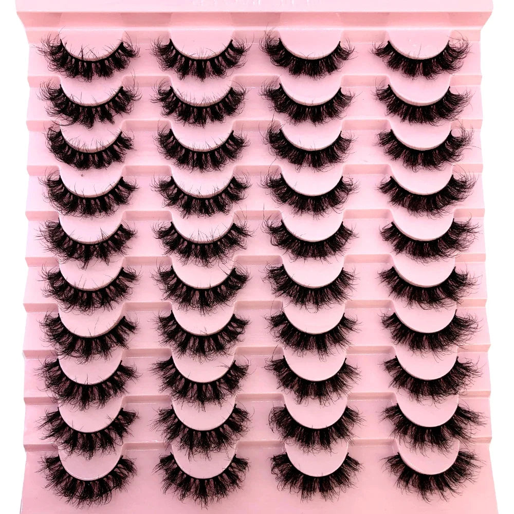 New 20 pairs natural Thick false eyelashes long makeup 6d mink eyelashes eyelash extension mink eyelashes for beauty