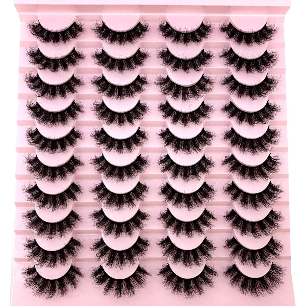 New 20 pairs natural Thick false eyelashes long makeup 6d mink eyelashes eyelash extension mink eyelashes for beauty