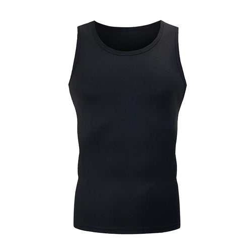 1/3/5 Men's Four Season Classic Solid Color Black Vest Youth Sports And Fitness Casual Top Sports And Comfortable T-shirt