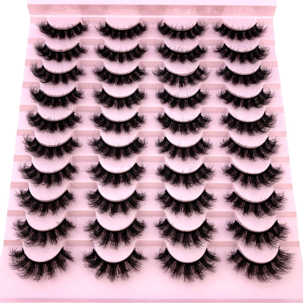 New 20 pairs natural Thick false eyelashes long makeup 6d mink eyelashes eyelash extension mink eyelashes for beauty