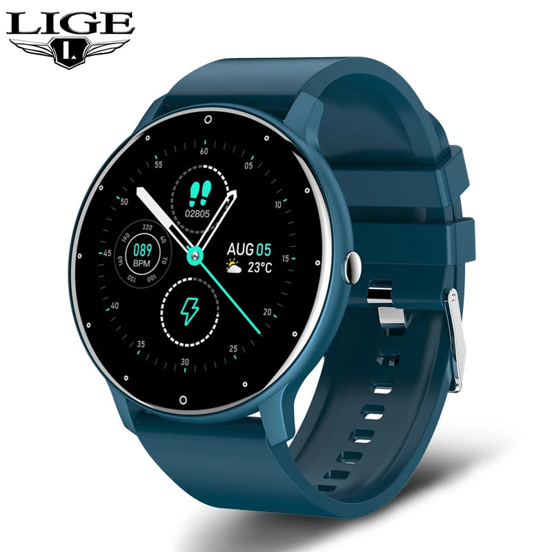 LIGE Fashion Smart Watch Men Sports Fitness Health Monitor New Watches IP67 Waterproof Bluetooth Call For Android ios Smartwatch