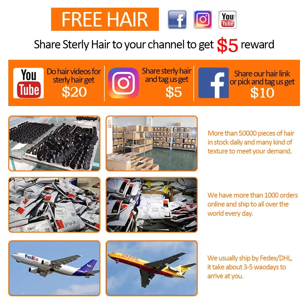 Deep Wave Natural Color Human Hair Bundles