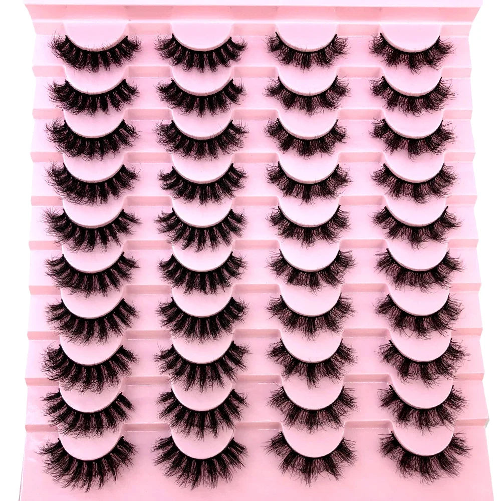 New 20 pairs natural Thick false eyelashes long makeup 6d mink eyelashes eyelash extension mink eyelashes for beauty