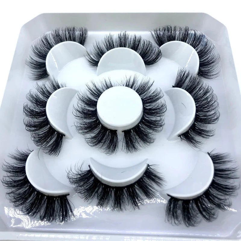 New 5 pairs 8-25mm natural 3D false eyelashes fake lashes makeup kit Mink Lashes extension mink eyelashes maquiagem