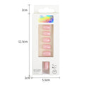 Short Full Press on Nails 24 Pcs False Nails Set Stick on Nails High Quality Reusable Fake Nails Solid Color Design Nail Art