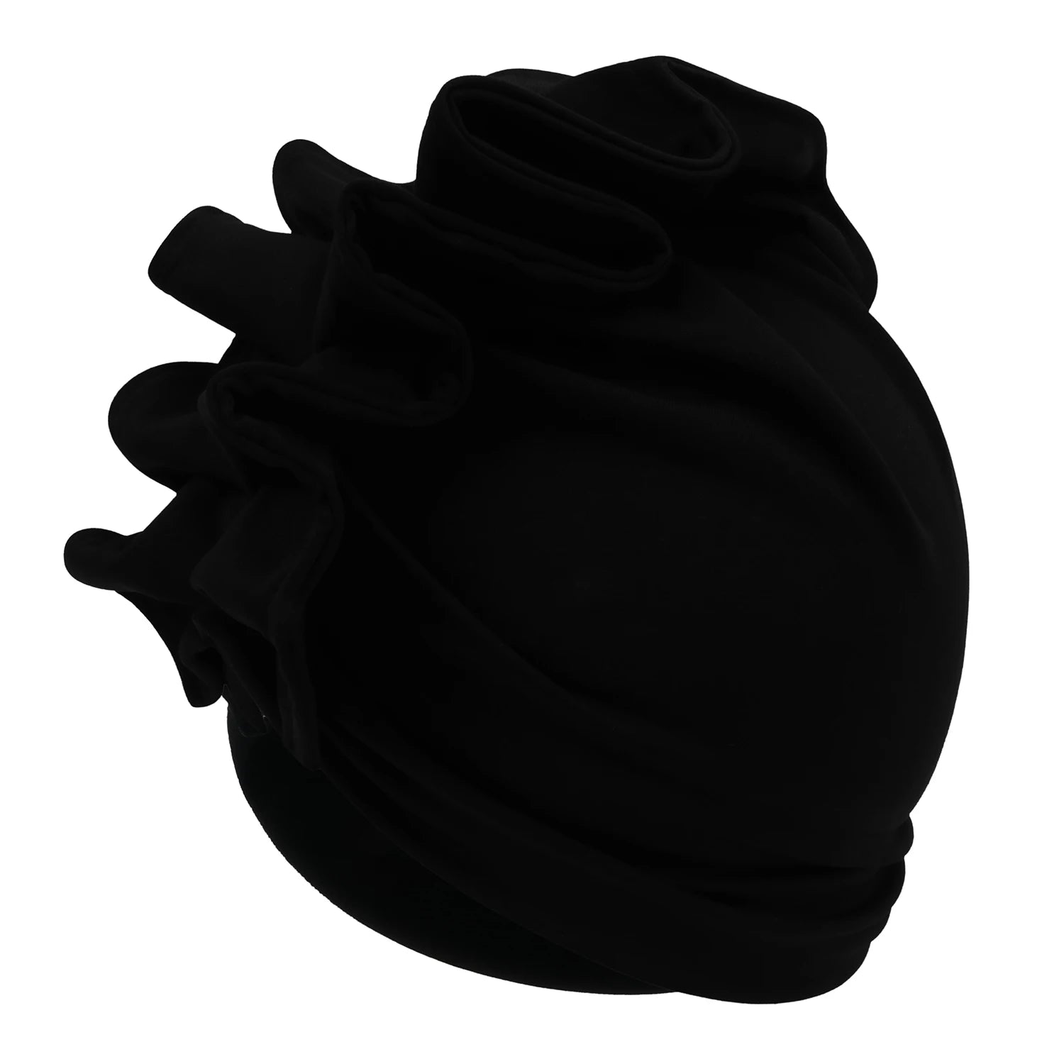 Ruffled Turban Cap for Women
