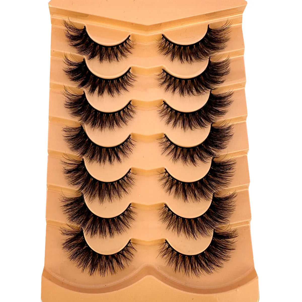 New 7 pairs of thick, 3D simulation mink fur fake eyelashesshort, dramatic fake eyelashes  wholesale full line fake eyelash make