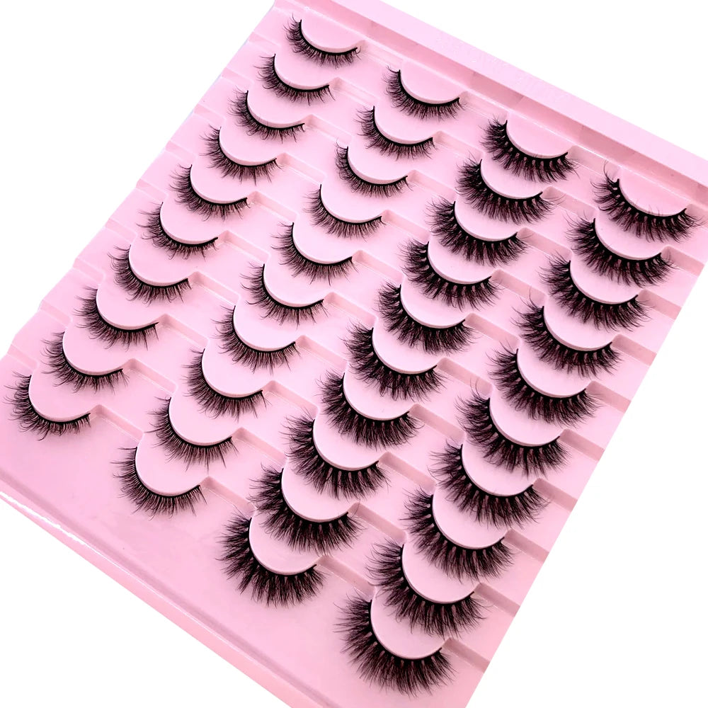 New 20 pairs natural Thick false eyelashes long makeup 6d mink eyelashes eyelash extension mink eyelashes for beauty