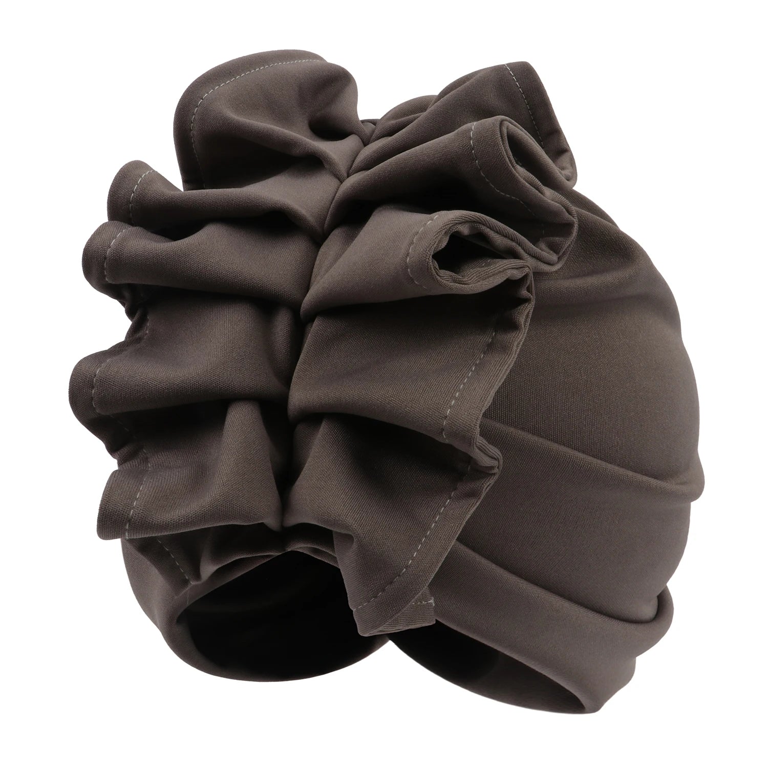 Ruffled Turban Cap for Women