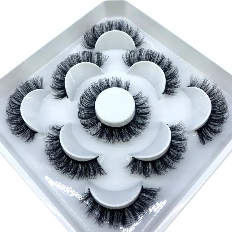 New 5 pairs 8-25mm natural 3D false eyelashes fake lashes makeup kit Mink Lashes extension mink eyelashes maquiagem