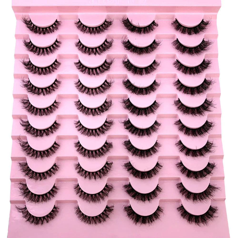 New 20 pairs natural Thick false eyelashes long makeup 6d mink eyelashes eyelash extension mink eyelashes for beauty