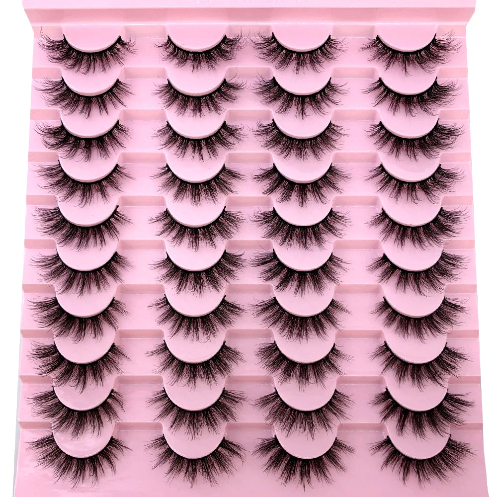 New 20 pairs natural Thick false eyelashes long makeup 6d mink eyelashes eyelash extension mink eyelashes for beauty