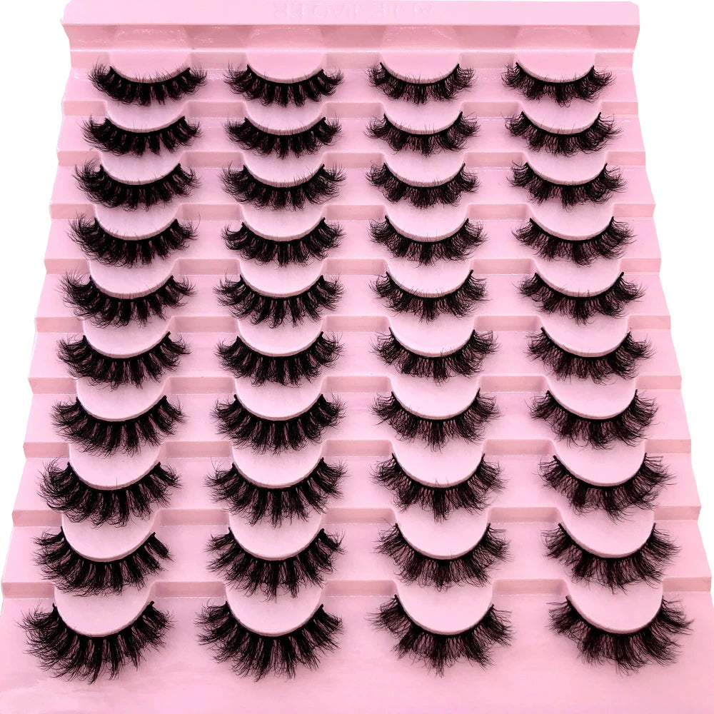 New 20 pairs natural Thick false eyelashes long makeup 6d mink eyelashes eyelash extension mink eyelashes for beauty
