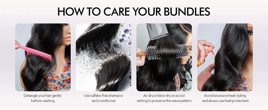 Human Hair Unprocessed Brazilian Virgin Hair Bundles Weave Extensions
