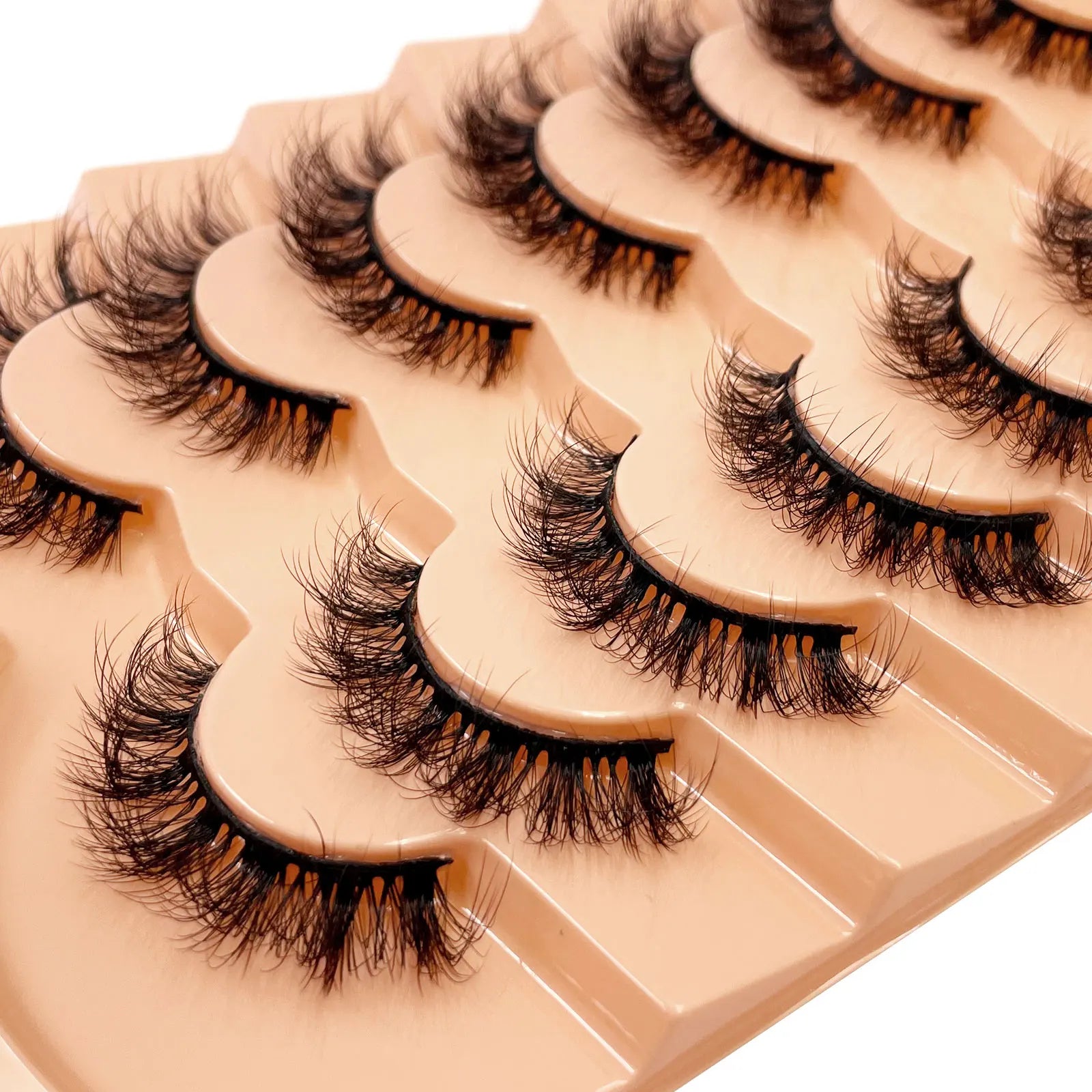 New 7 pairs of thick, 3D simulation mink fur fake eyelashesshort, dramatic fake eyelashes  wholesale full line fake eyelash make