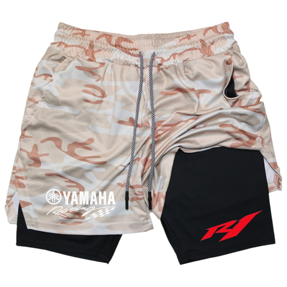 Men's Double-Layer Casual Sports Pants Breathable Running Training Shorts Comfortable Exercise Physical Fitness Track Pants