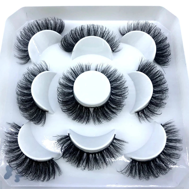 New 5 pairs 8-25mm natural 3D false eyelashes fake lashes makeup kit Mink Lashes extension mink eyelashes maquiagem