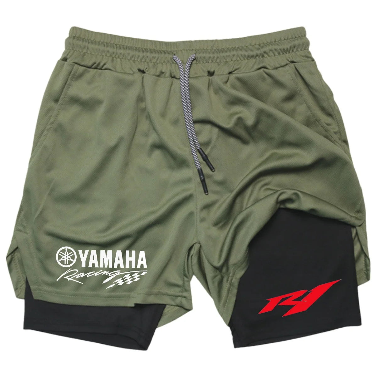Men's Double-Layer Casual Sports Pants Breathable Running Training Shorts Comfortable Exercise Physical Fitness Track Pants