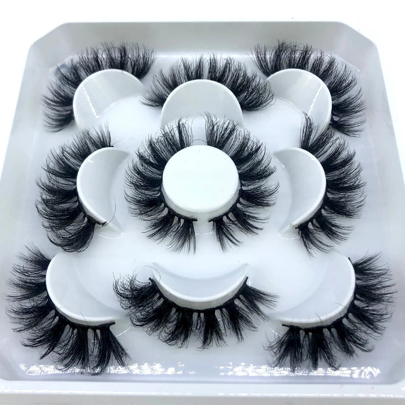 New 5 pairs 8-25mm natural 3D false eyelashes fake lashes makeup kit Mink Lashes extension mink eyelashes maquiagem