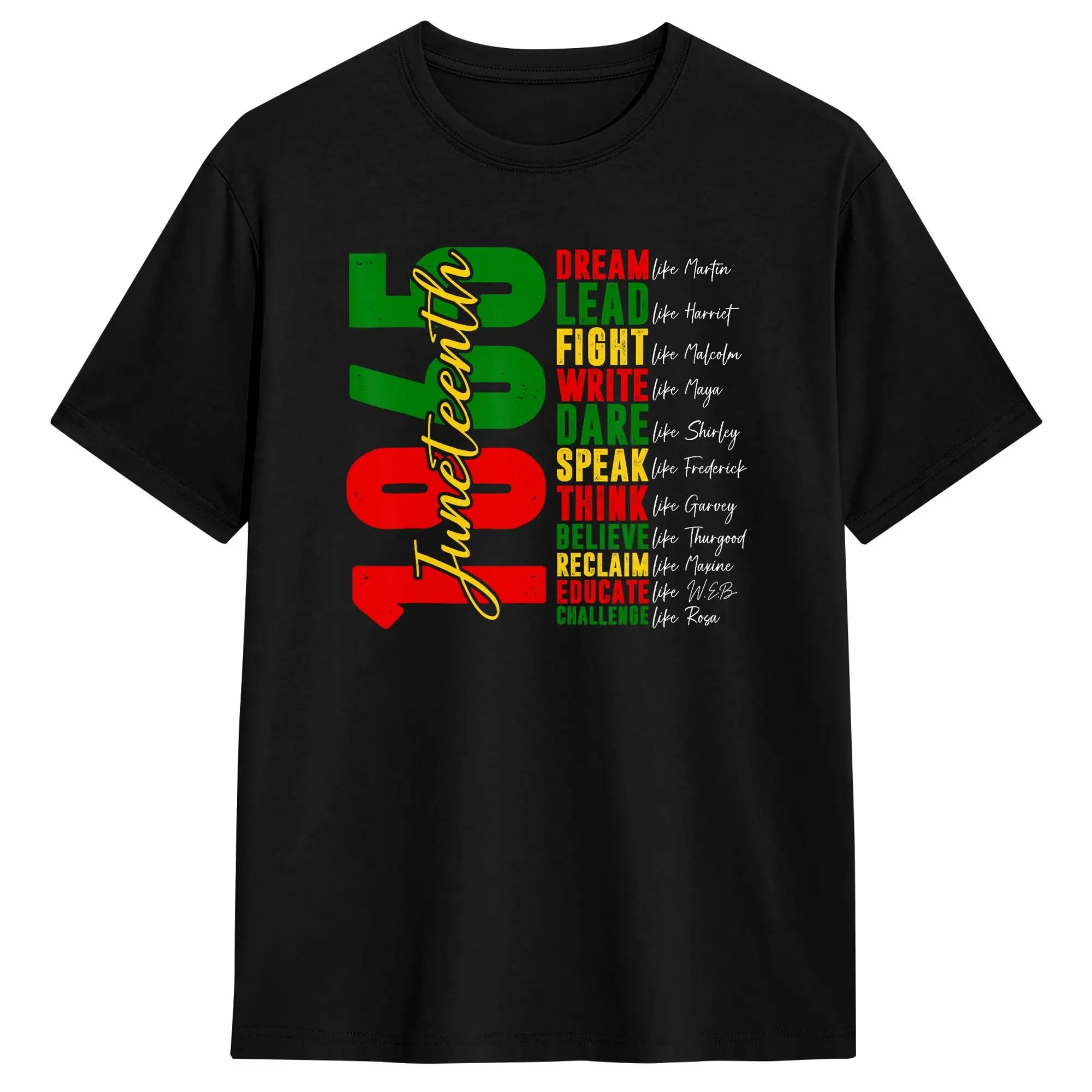 Juneteenth Heart Fists Black History Melanin T Shirt Men's  Cotton Casual T-Shirts Crewneck  Tees Short Sleeve Clothes Gift Idea