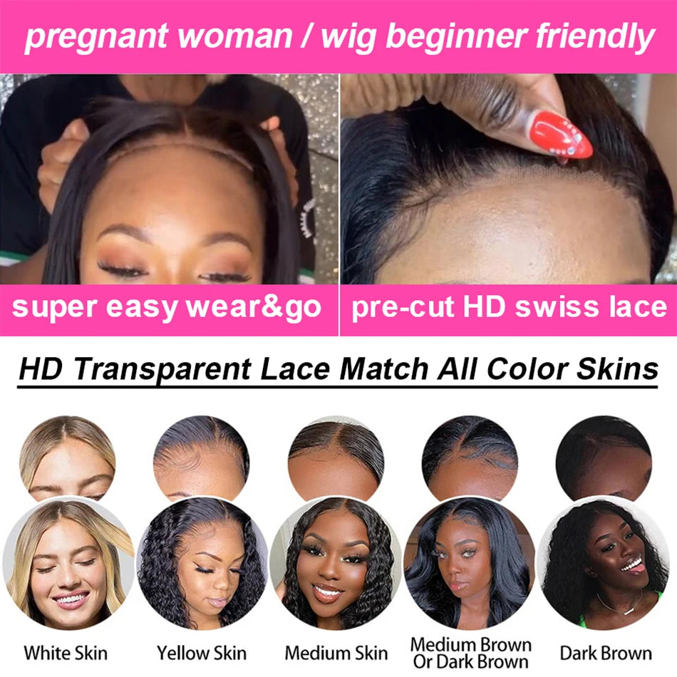13x6 Bone Straight Lace Front Wig 30 40 Inch Lace Front Human Hair Wigs For Women 13x4 Brazilian Hair Glueless wigs Human Hair