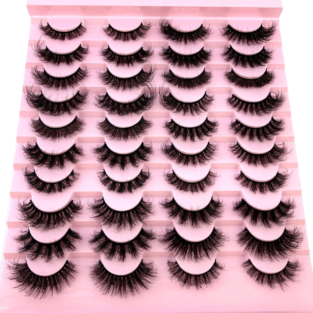 New 20 pairs natural Thick false eyelashes long makeup 6d mink eyelashes eyelash extension mink eyelashes for beauty