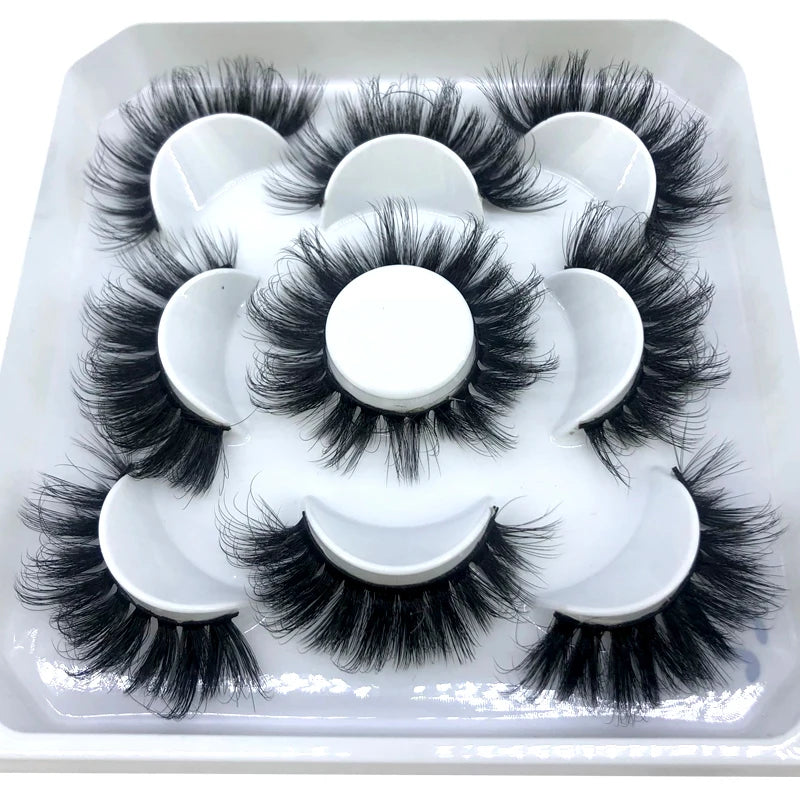 New 5 pairs 8-25mm natural 3D false eyelashes fake lashes makeup kit Mink Lashes extension mink eyelashes maquiagem