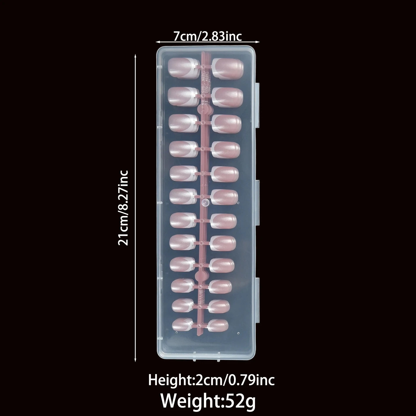 120Pcs Medium-Long Pink French Square Press On Nails. Upgrade your manicure with this brightening, removable nail set. Perfect g