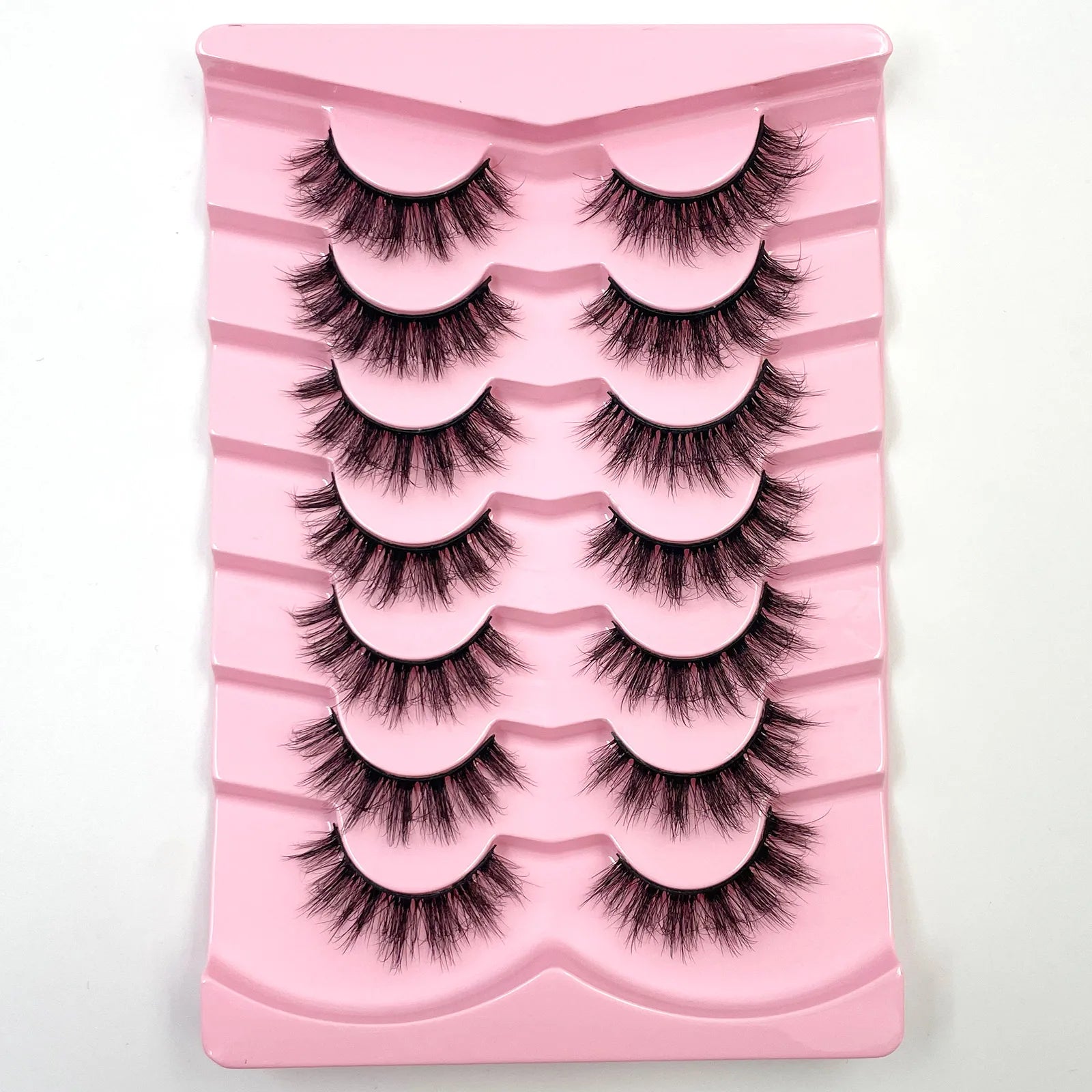 New 7 pairs of thick, 3D simulation mink fur fake eyelashesshort, dramatic fake eyelashes  wholesale full line fake eyelash make
