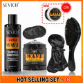 3.53oz Biotin Waves Control Pomade For Men Sevich Sport Strong Hold Wave Hair Gel With Brush Wavy Hair Oil Shampoo Conditioner