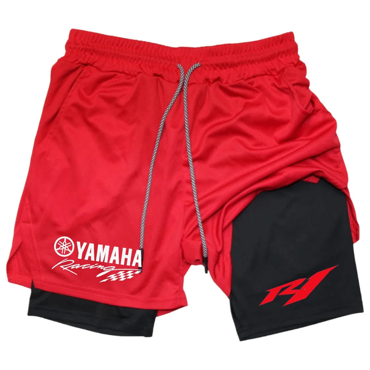 Men's Double-Layer Casual Sports Pants Breathable Running Training Shorts Comfortable Exercise Physical Fitness Track Pants