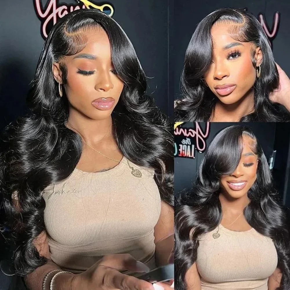 250% Body Wave 13x6 Full Hd Frontal Wig Wear And Go Glueless Human Hair Wigs For Women 7X5 Precut Lace Front Wig 30 34 inch