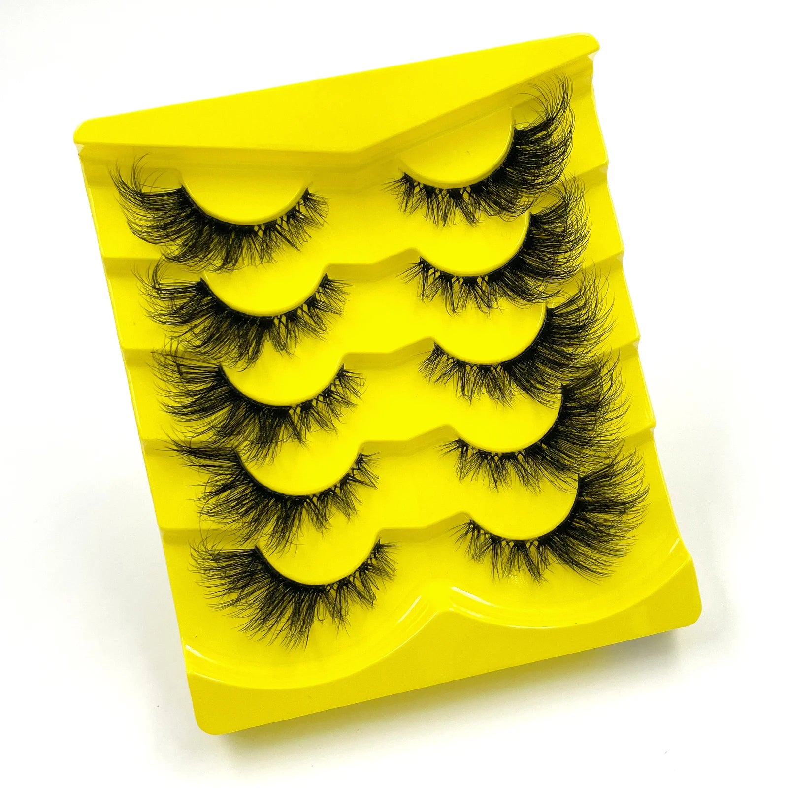 NEW 5pairs Classic Hybrid Volume Lashes New Arrival Wispy D Curl Short Russian Strip Lashes Makeup False Eyelashes