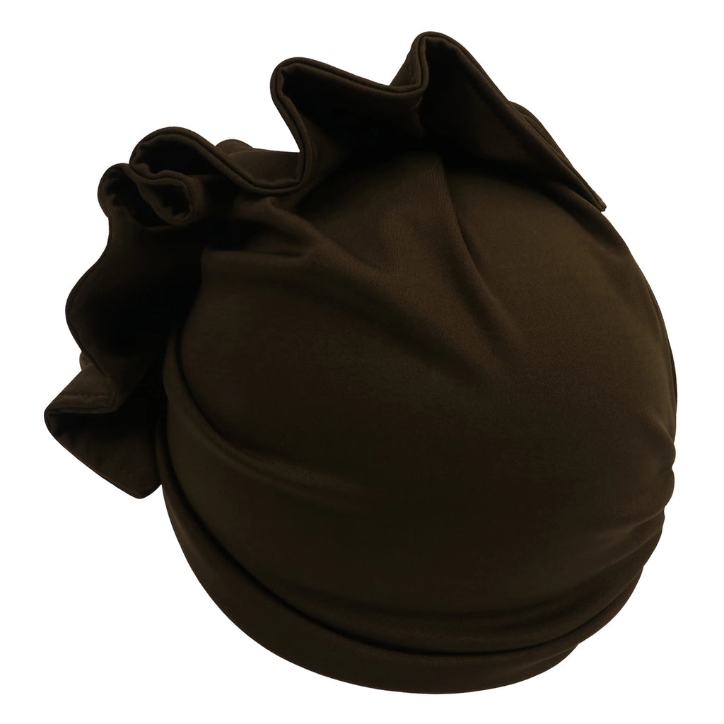 Ruffled Turban Cap for Women