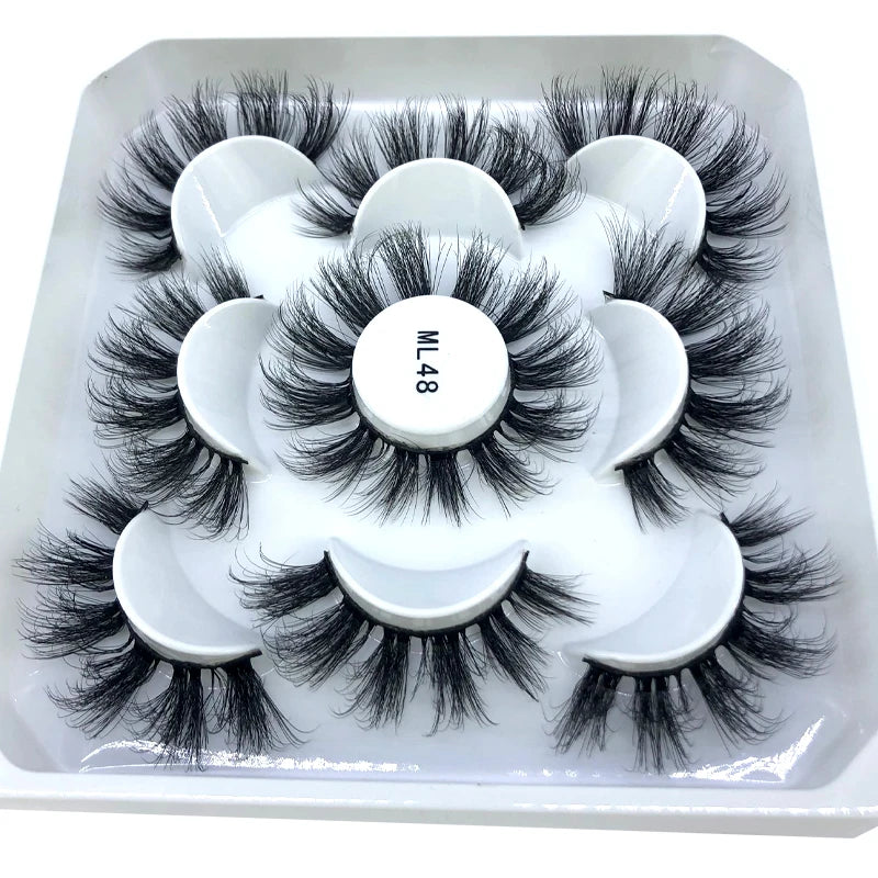 New 5 pairs 8-25mm natural 3D false eyelashes fake lashes makeup kit Mink Lashes extension mink eyelashes maquiagem