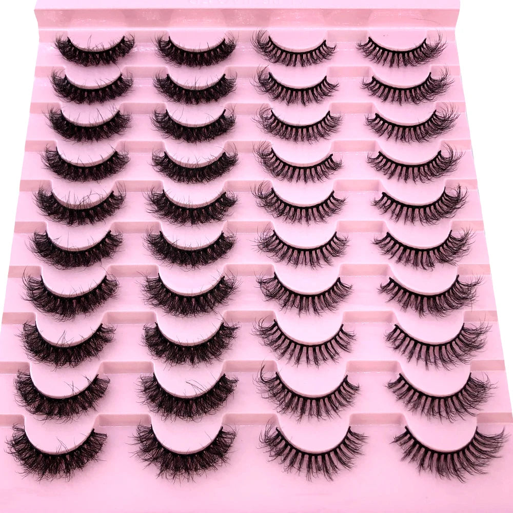 New 20 pairs natural Thick false eyelashes long makeup 6d mink eyelashes eyelash extension mink eyelashes for beauty