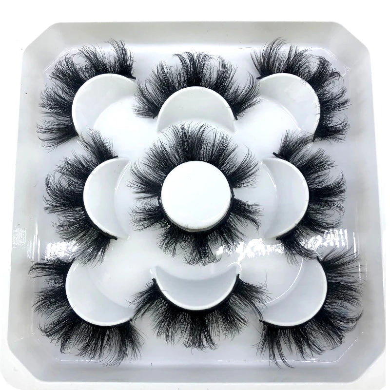 New 5 pairs 8-25mm natural 3D false eyelashes fake lashes makeup kit Mink Lashes extension mink eyelashes maquiagem
