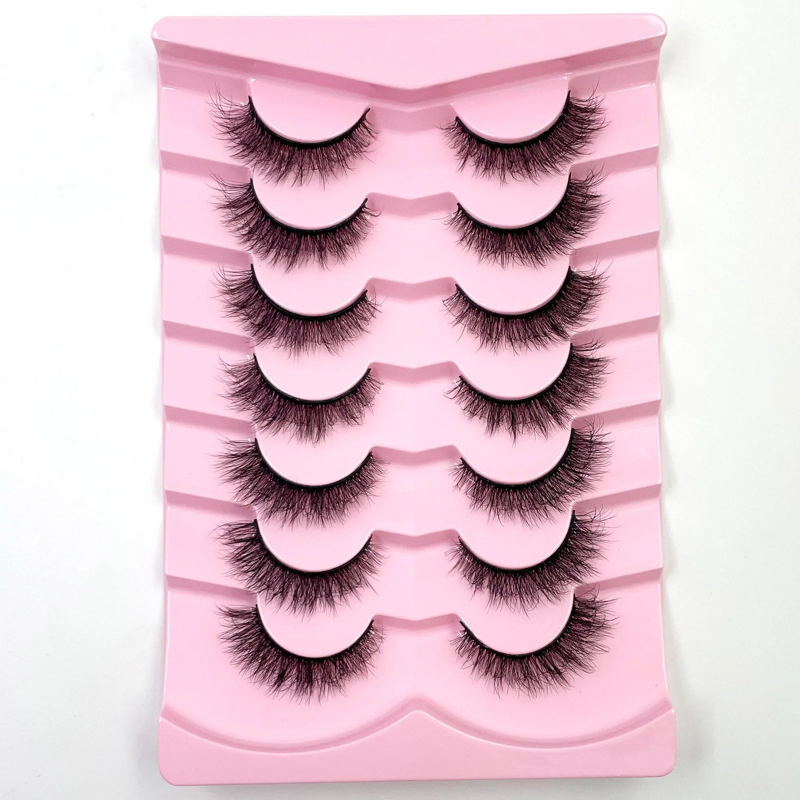 New 7 pairs of thick, 3D simulation mink fur fake eyelashesshort, dramatic fake eyelashes  wholesale full line fake eyelash make