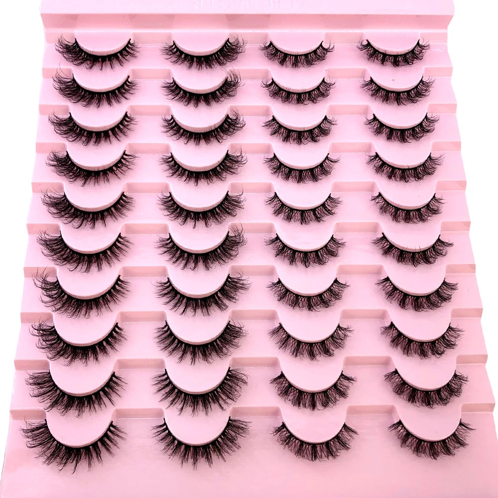 New 20 pairs natural Thick false eyelashes long makeup 6d mink eyelashes eyelash extension mink eyelashes for beauty